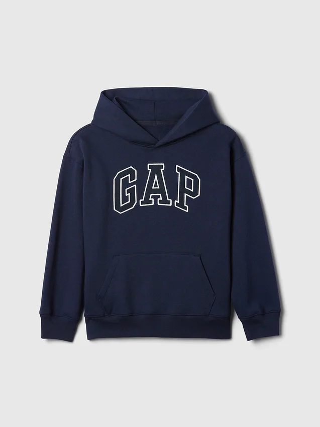 Dziecięca bluza z kapturem Vintagesoft z logo