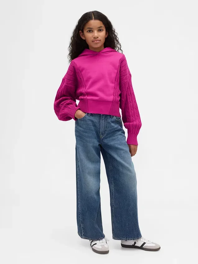 Dziecięca bluza z kapturem Vintagesoft z mieszanych materiałów
