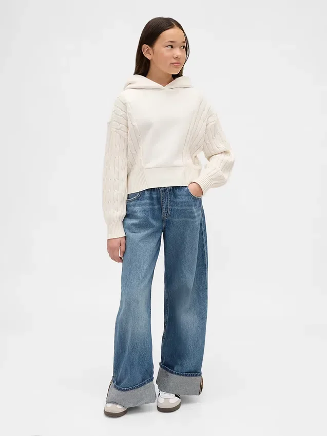 Dziecięca bluza z kapturem Vintagesoft z mieszanych materiałów