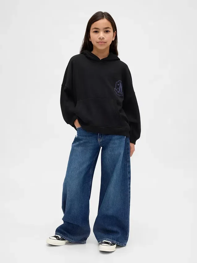 Dziecięca bluza z kapturem Vintagesoft z nadrukiem