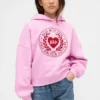 Dziecięca bluza z kapturem Vintagesoft z oversize'owym logo w kształcie serca