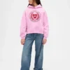 Dziecięca bluza z kapturem Vintagesoft z oversize'owym logo w kształcie serca