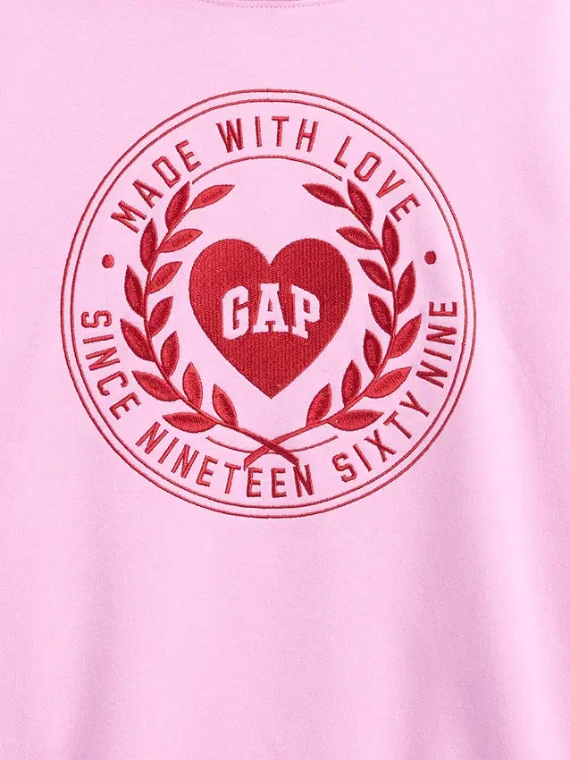 Dziecięca bluza z kapturem Vintagesoft z oversize'owym logo w kształcie serca