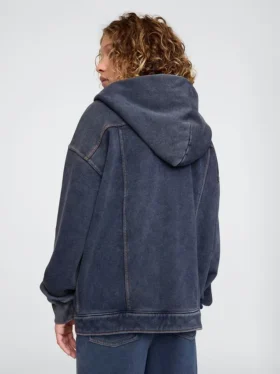 Dziecięca bluza z kapturem w stylu „Icon” – kurtka dżinsowa