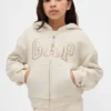 Dziecięca bluza z kapturem z podszewką z polaru Sherpa i nadrukiem logo
