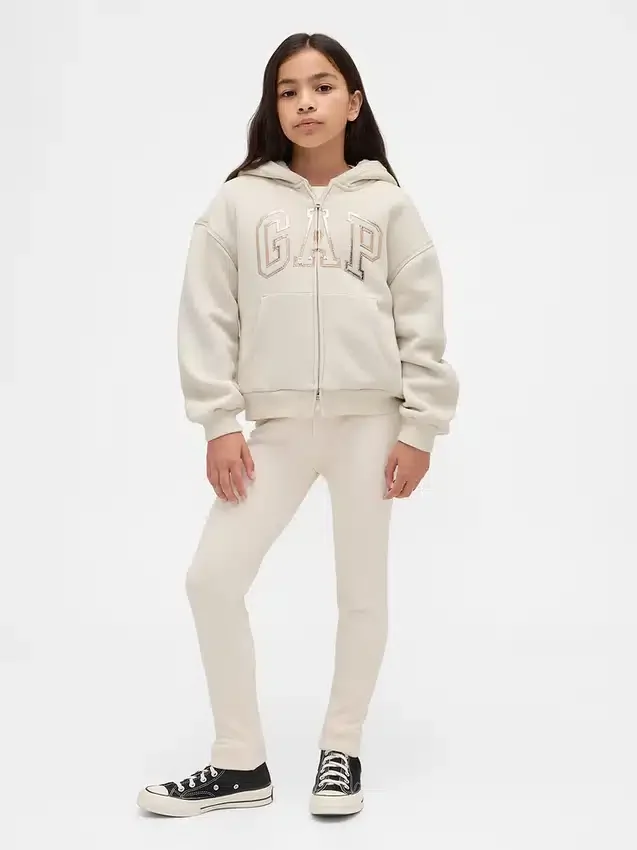 Dziecięca bluza z kapturem z podszewką z polaru Sherpa i nadrukiem logo