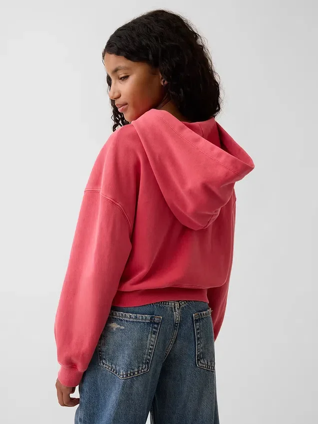 Dziecięca bluza z kapturem z zamkiem błyskawicznym, wykonana z frotte Vintagesoft