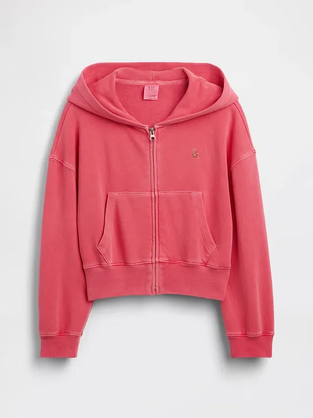 Dziecięca bluza z kapturem z zamkiem błyskawicznym, wykonana z frotte Vintagesoft