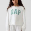 Dziecięca bluza z logo Vintagesoft z frotte o szerokim dekolcie
