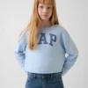 Dziecięca bluza z logo Vintagesoft z frotte o szerokim dekolcie
