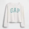Dziecięca bluza z logo Vintagesoft z frotte o szerokim dekolcie