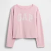 Dziecięca bluza z logo Vintagesoft z frotte o szerokim dekolcie