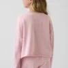 Dziecięca bluza z logo Vintagesoft z frotte o szerokim dekolcie