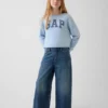 Dziecięca bluza z logo Vintagesoft z frotte o szerokim dekolcie