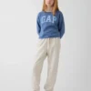 Dziecięca bluza z logo Vintagesoft z frotte o szerokim dekolcie