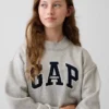 Dziecięca bluza z logo Vintagesoft z wysokim kołnierzem w stylu oversize