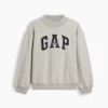 Dziecięca bluza z logo Vintagesoft z wysokim kołnierzem w stylu oversize