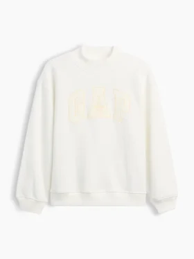 Dziecięca bluza z logo Vintagesoft z wysokim kołnierzem w stylu oversize