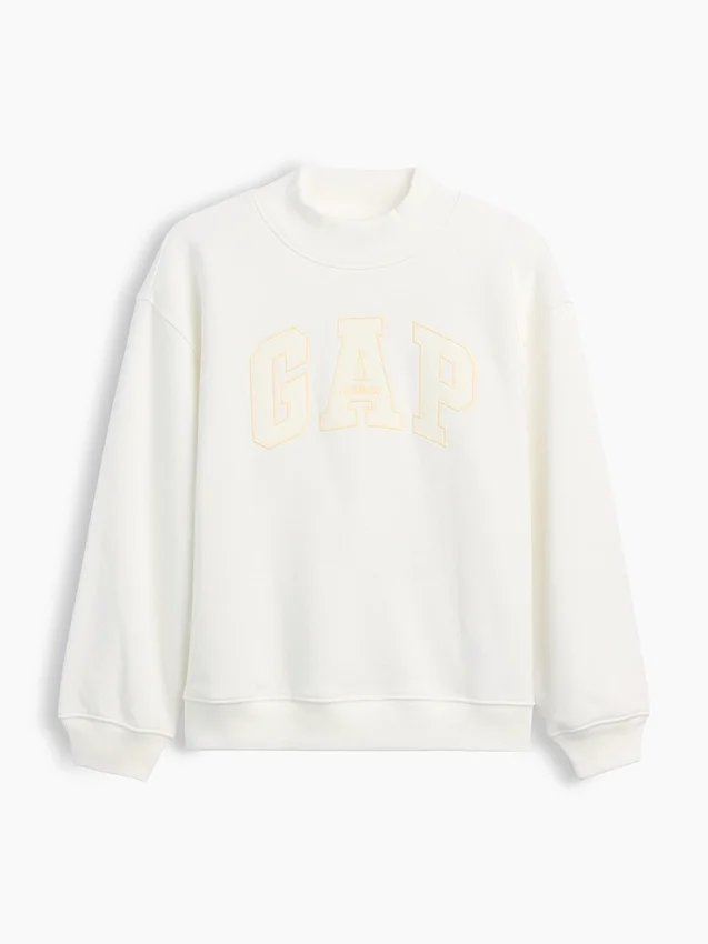 Dziecięca bluza z logo Vintagesoft z wysokim kołnierzem w stylu oversize