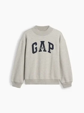 Dziecięca bluza z logo Vintagesoft z wysokim kołnierzem w stylu oversize