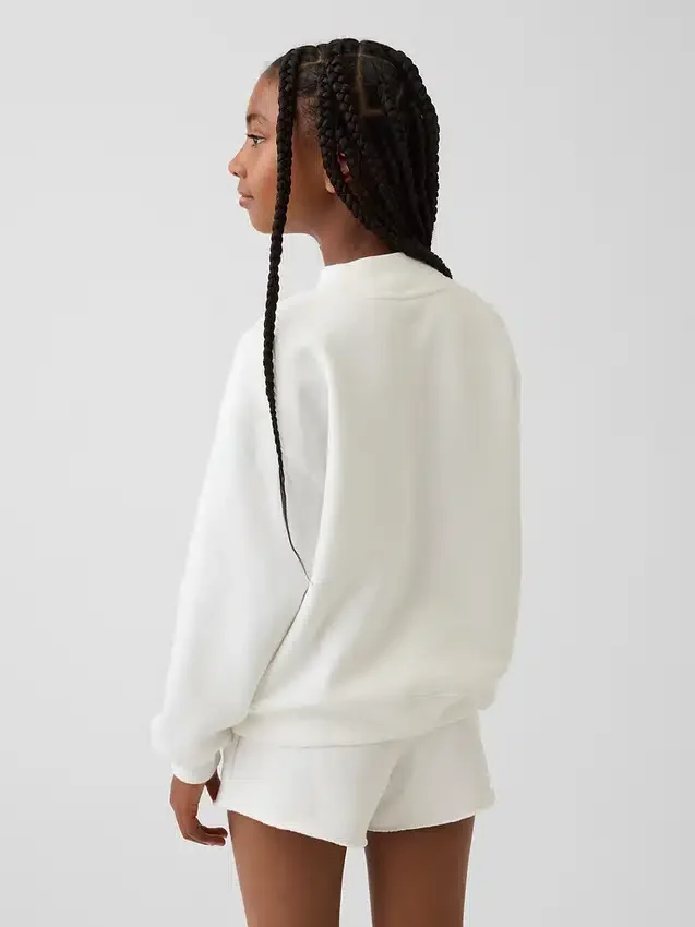 Dziecięca bluza z logo Vintagesoft z wysokim kołnierzem w stylu oversize