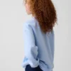Dziecięca bluza z logo Vintagesoft z wysokim kołnierzem w stylu oversize