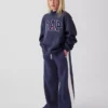 Dziecięca bluza z logo Vintagesoft z wysokim kołnierzem w stylu oversize