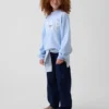 Dziecięca bluza z logo Vintagesoft z wysokim kołnierzem w stylu oversize