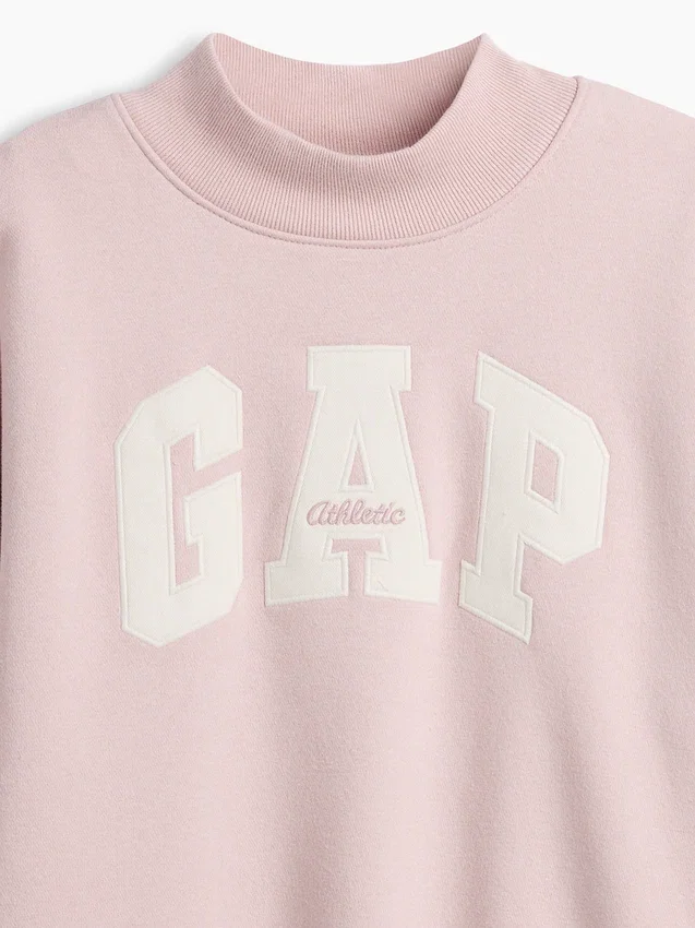 Dziecięca bluza z logo Vintagesoft z wysokim kołnierzem w stylu oversize