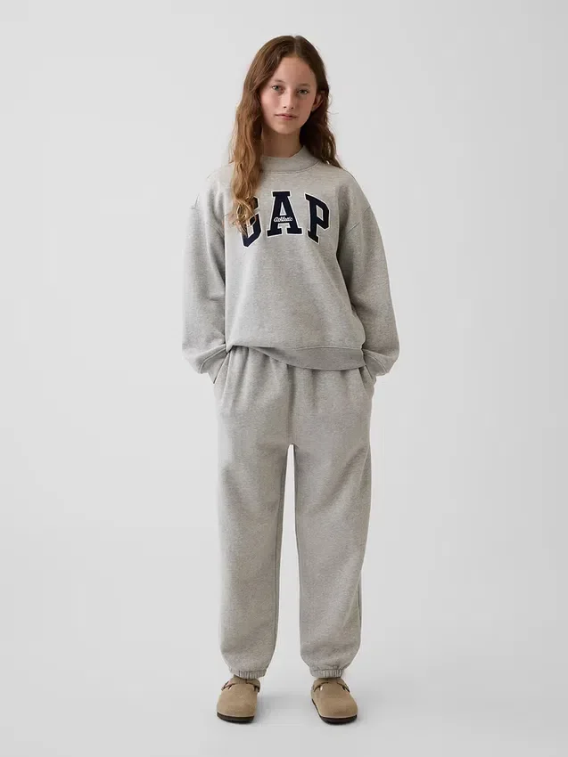 Dziecięca bluza z logo Vintagesoft z wysokim kołnierzem w stylu oversize