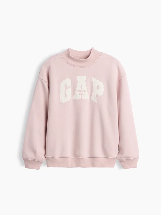 Dziecięca bluza z logo Vintagesoft z wysokim kołnierzem w stylu oversize
