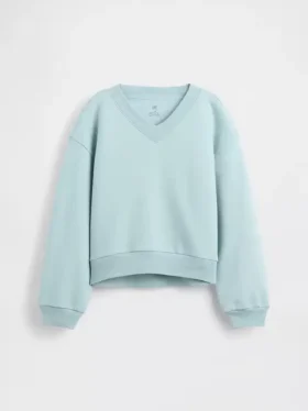 Dziecięca bluza z luźnym dekoltem w serek z serii Vintagesoft