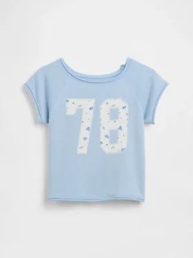 Dziecięca bluza z nadrukiem z dzianiny frotte Vintagesoft z raglanowymi rękawami