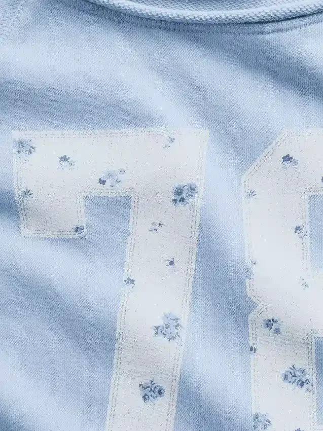 Dziecięca bluza z nadrukiem z dzianiny frotte Vintagesoft z raglanowymi rękawami