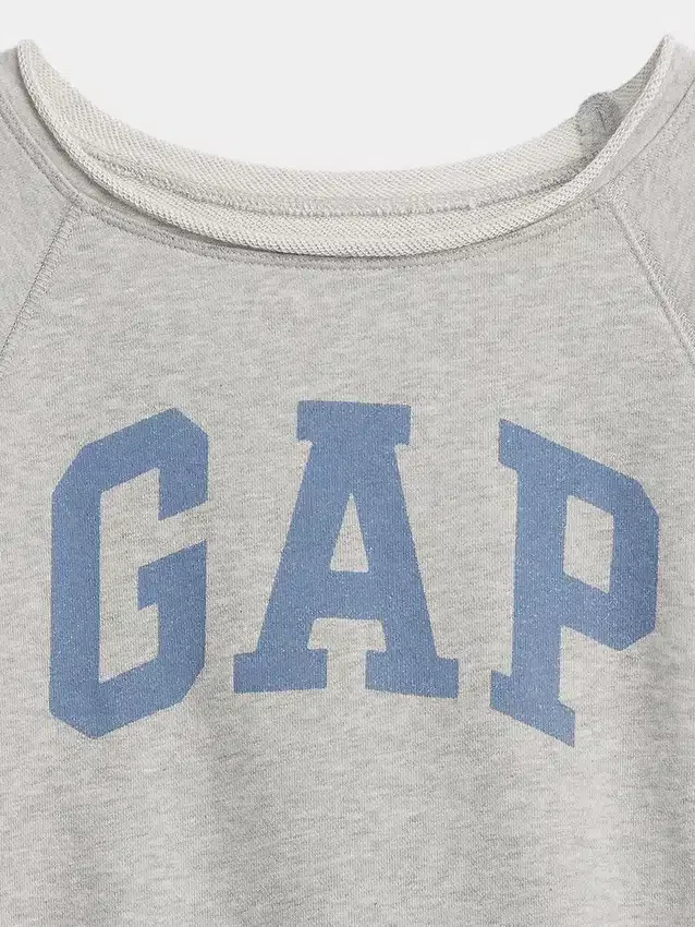 Dziecięca bluza z nadrukiem z dzianiny frotte Vintagesoft z raglanowymi rękawami