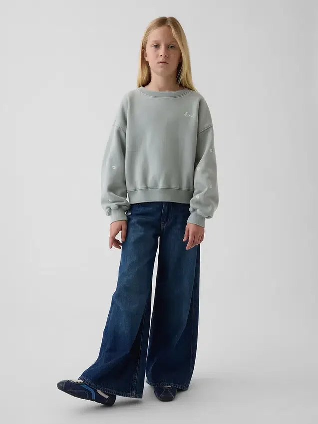 Dziecięca bluza z okrągłym dekoltem Vintagesoft Wedge