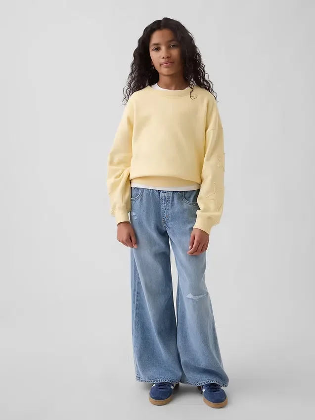 Dziecięca bluza z okrągłym dekoltem Vintagesoft Wedge
