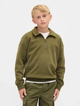 Dziecięca bluza z zamkiem do połowy długości z serii Vintagesoft