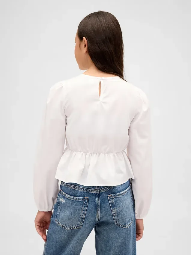 Dziecięca bluzka z marszczonym peplum