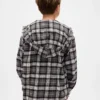 Dziecięca flanelowa koszula z kapturem z bawełny organicznej