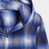 Dziecięca flanelowa koszula z kapturem z bawełny organicznej