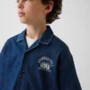 Dziecięca koszula dżinsowa o luźnym kroju z logo New York