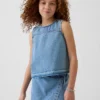Dziecięca koszulka bez rękawów z denimu