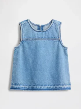 Dziecięca koszulka bez rękawów z denimu