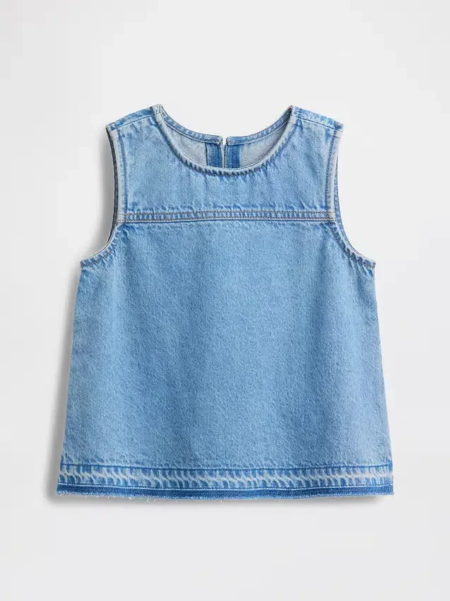 Dziecięca koszulka bez rękawów z denimu
