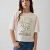 Dziecięca koszulka oversize z nadrukowanym logo