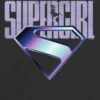 Dziecięca koszulka z fioletowym logo Supergirl