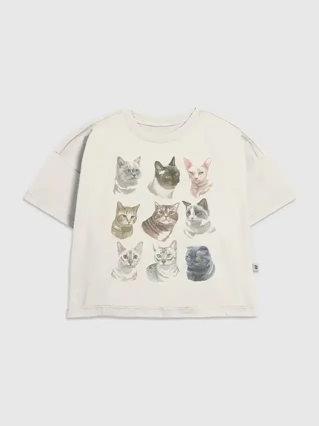 Dziecięca koszulka z nadrukiem „Cat Faces”