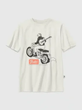 Dziecięca koszulka z nadrukiem Fender Moto