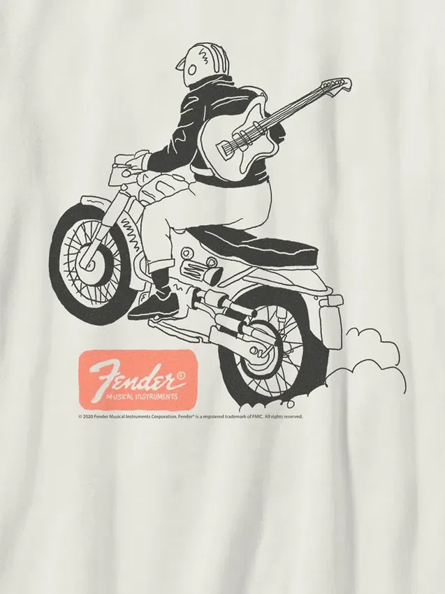 Dziecięca koszulka z nadrukiem Fender Moto